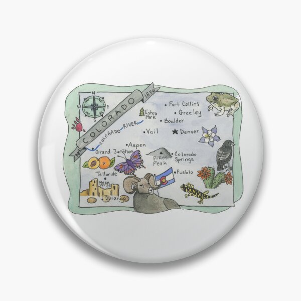 Item preview, Map of Colorado - State Map designed and sold by Platinumfrog.