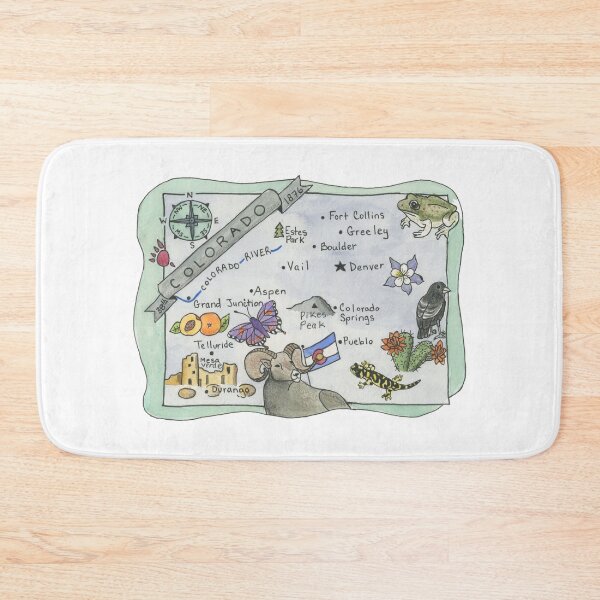 Item preview, Map of Colorado - State Map designed and sold by Platinumfrog.