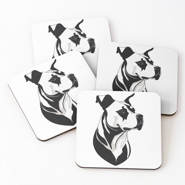 Item preview, Guardian Gaze: Bold Pit Bull Portrait designed and sold by AbstractAnom.