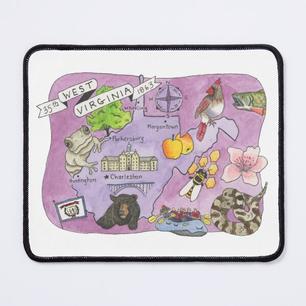 Item preview, Map of West Virginia - State Map designed and sold by Platinumfrog.