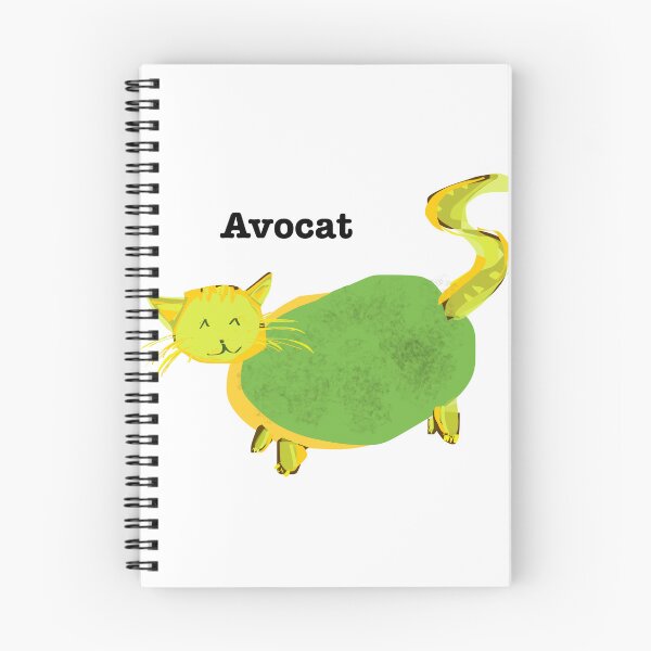 Item preview, Avocat (cute silly avocado cat hybrid) designed and sold by Lemon-Thyme-Art.