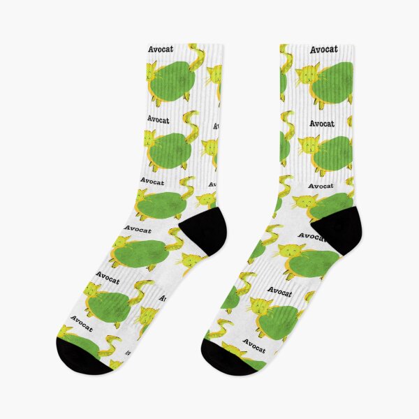Item preview, Avocat (cute silly avocado cat hybrid) designed and sold by Lemon-Thyme-Art.