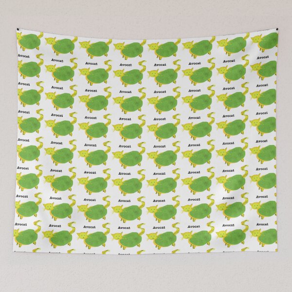 Item preview, Avocat (cute silly avocado cat hybrid) designed and sold by Lemon-Thyme-Art.
