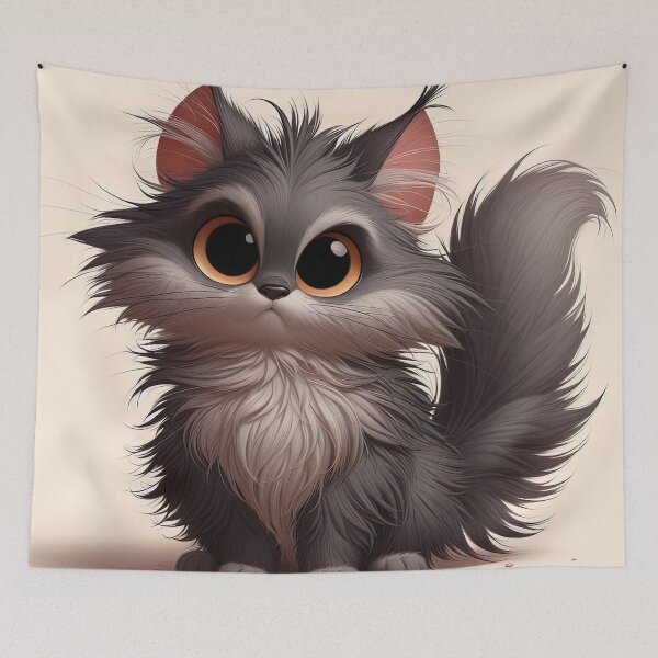 Item preview, Smoky Stare: The Wide-Eyed Fluffball designed and sold by bloorose.