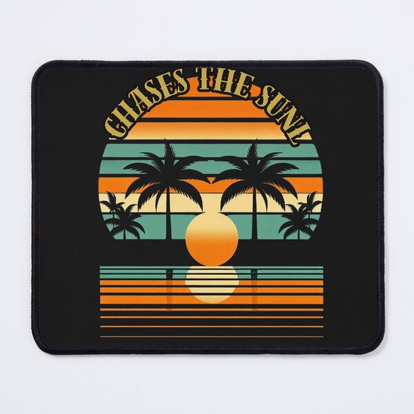 Item preview, “Chase the Sun” with Palm Trees: Vintage Tropical Sunset Art designed and sold by JenniferCreaArte .