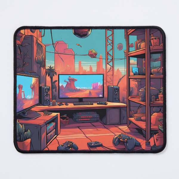 Item preview, "Cozy Gamer's Paradise" – Sunset Over the Digital World designed and sold by Dabis26.