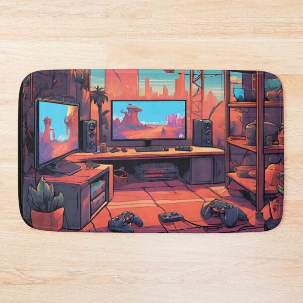Item preview, "Cozy Gamer's Paradise" – Sunset Over the Digital World designed and sold by Dabis26.