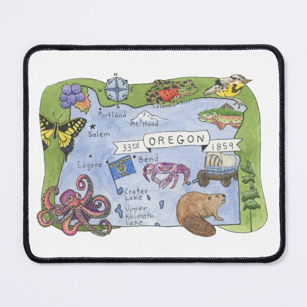 Item preview, Map of Oregon - State Map designed and sold by Platinumfrog.