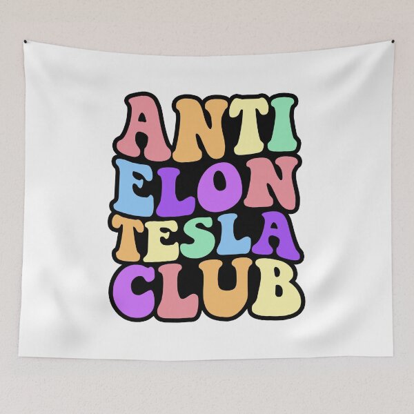 Item preview, Anti Elon Tesla Club Rainbow Colors designed and sold by Metro Bionic.