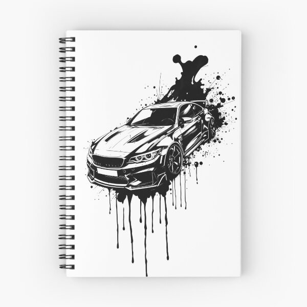 Artikelvorschau, Schwarz-Weiß-Auto entworfen und verkauft von Inkcept.