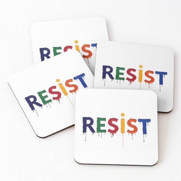 Item preview, I RESIST – Painted Power in Bold Color designed and sold by BlindCatCreative.