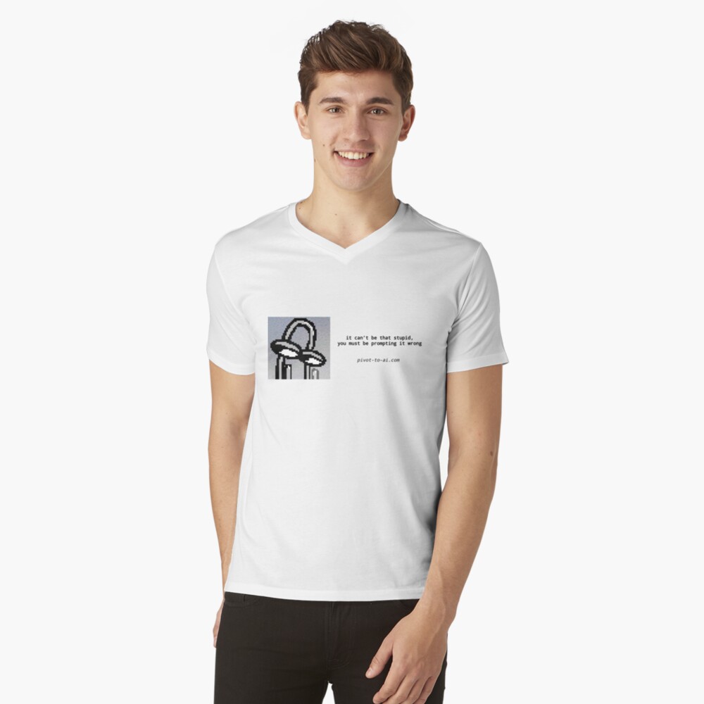 Item preview, V-Neck T-Shirt designed and sold by pivot-to-ai.