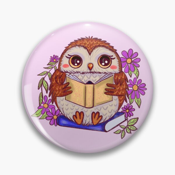 Item preview, Kawaii book owl designed and sold by altairaleon.