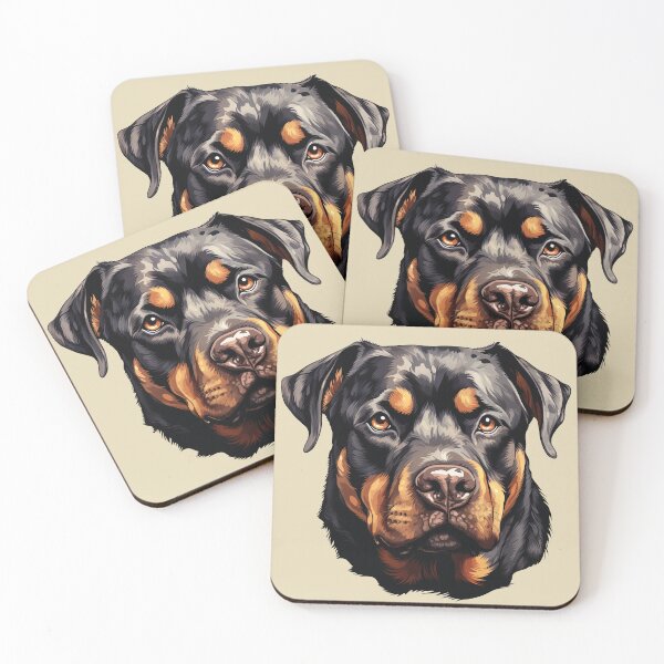 Item preview, Powerful Joy: Happy Rottweiler Portrait designed and sold by MYK-Printing.