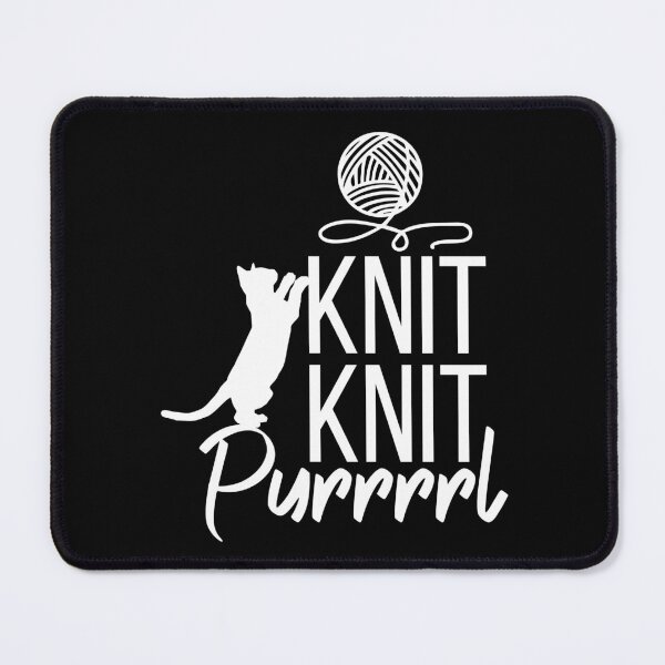 Item preview, Knit knit purrrl - cats and knitting designed and sold by EvergreenWhimsy.