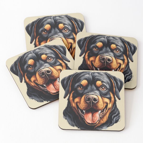 Item preview, Powerful Joy: Happy Rottweiler Portrait designed and sold by MYK-Printing.
