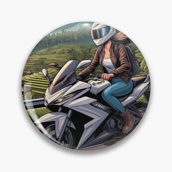 Item preview, Female Motorcyclist Taking a Break in Bali, Indonesia – Perfect Design for Touring, City Exploration, and Adventure Lovers designed and sold by knalpot-design.