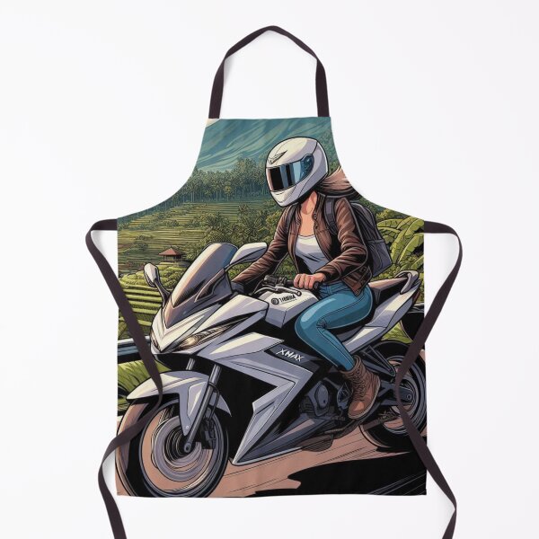 Item preview, Female Motorcyclist Taking a Break in Bali, Indonesia – Perfect Design for Touring, City Exploration, and Adventure Lovers designed and sold by knalpot-design.