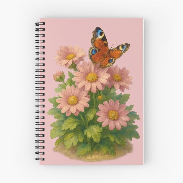 Item preview,  Peacock Butterfly on Pink Daisy Flowers designed and sold by IraBum.