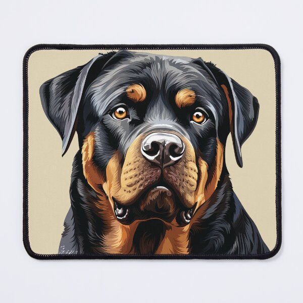 Item preview, Powerful Joy: Happy Rottweiler Portrait designed and sold by MYK-Printing.