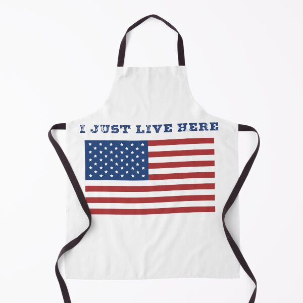 Item preview, Funny Sarcastic I Just Live Here American Patriot T Shirt And Stickers designed and sold by Apotheosis by Irie Meraki.