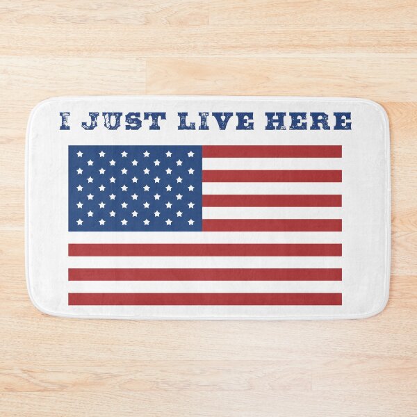 Item preview, Funny Sarcastic I Just Live Here American Patriot T Shirt And Stickers designed and sold by Apotheosis by Irie Meraki.