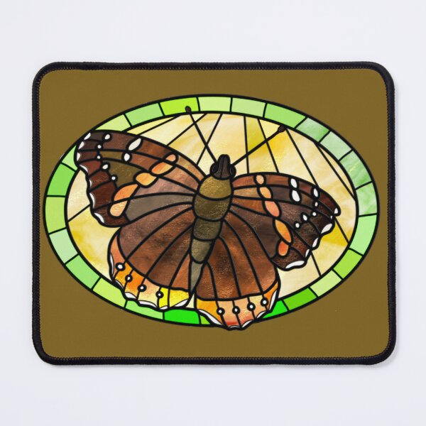 Item preview, Red admiral butterfly in stained-glass style designed and sold by RuthGoring.