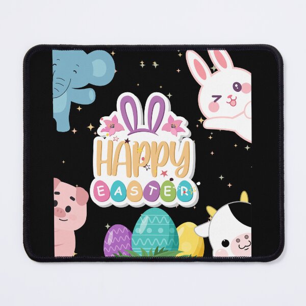 Item preview, Happy Easter-Cute Animals-Black Background designed and sold by Trendi61.