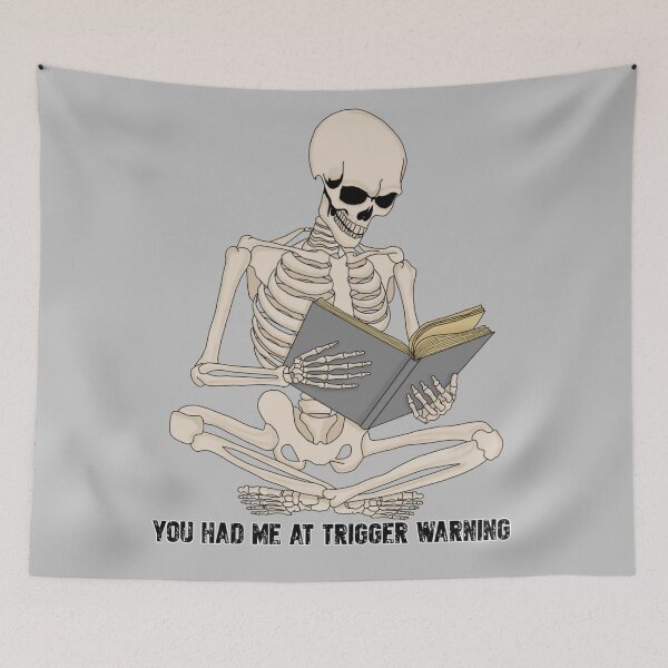 Item preview, Reading Skeleton (Trigger Warning Colour Variant) designed and sold by Hexcellent Designs.