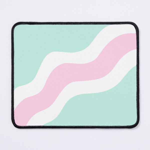 Item preview, Minimalist Abstract Wavy Swirls in Mint Green, Pink and White designed and sold by JulzPink.