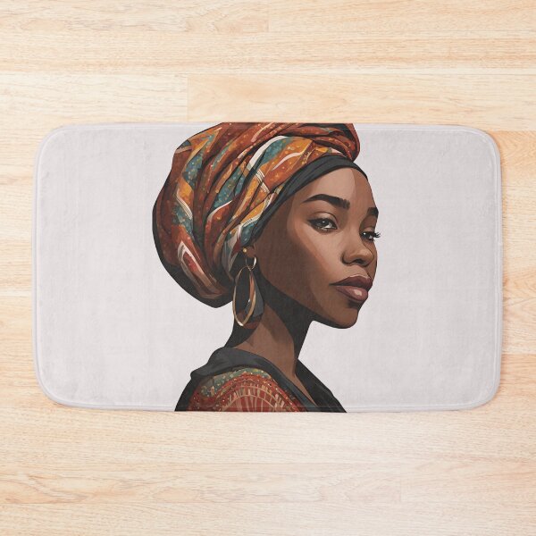 Item preview, Black Woman in Head Wrap designed and sold by SilkenDove.