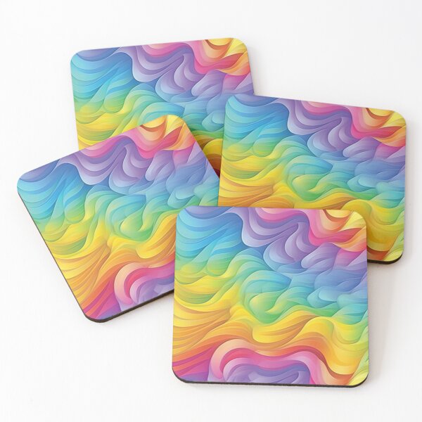 Item preview, Rainbow Ribbon Pattern designed and sold by Smiling Collie Designs.
