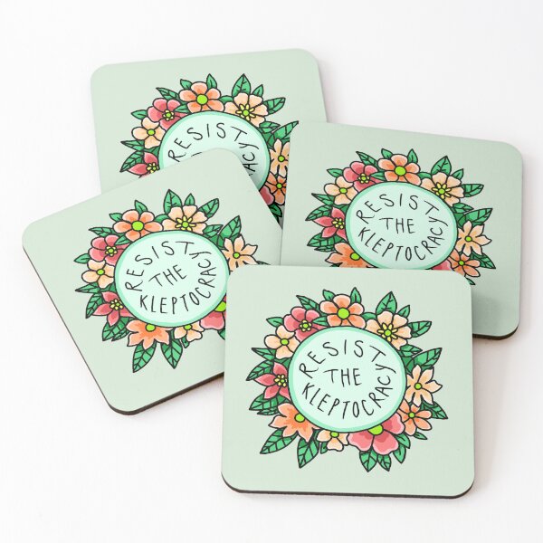 Item preview, Resist the Kleptocracy – Pro Democracy – Anti Fascist – Flowers designed and sold by TweeSpark.