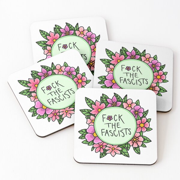 Item preview, F the Fascists – Pro Democracy – Anti Fascist – Flowers designed and sold by TweeSpark.