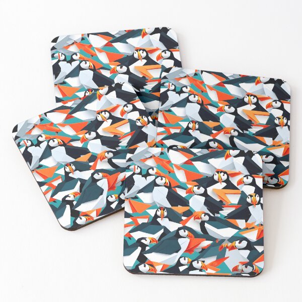 Item preview, Origami Art - Puffinopolis - Wings, Beaks, and Fish designed and sold by ArtfulFolds.