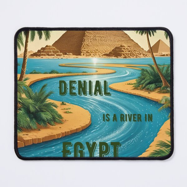 Item preview, Denial Is A river In Egypt Funny Art designed and sold by Modern-Tropical.
