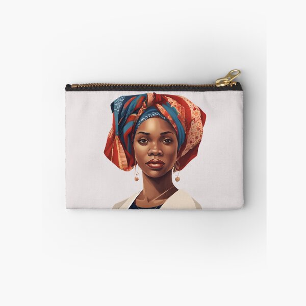 Item preview, Black Woman in Vintage Head Wrap designed and sold by SilkenDove.