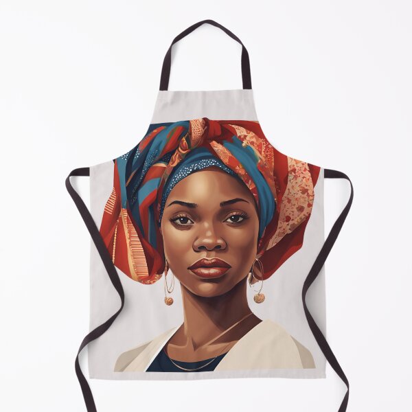 Item preview, Black Woman in Vintage Head Wrap designed and sold by SilkenDove.