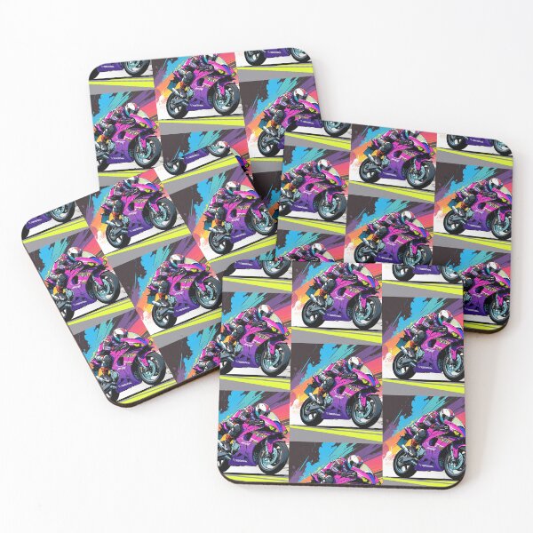 Item preview, Colorful Motorcycle Detail Purple Pink Sportbike Speed Demon designed and sold by Moto Graphix.