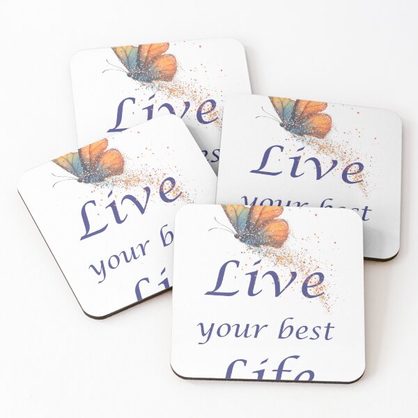 Item preview, Inspirational Live Your Best Quote Butterfly designed and sold by countrymouse.