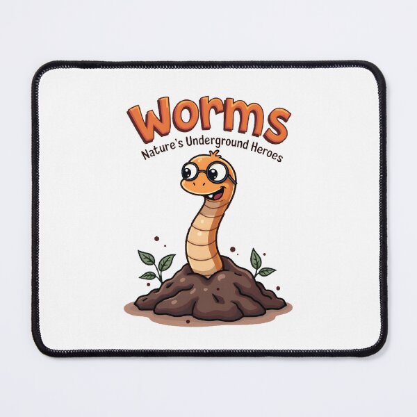 Item preview, Worms: Nature’s Underground Heroes designed and sold by Zilpa’s Prints.