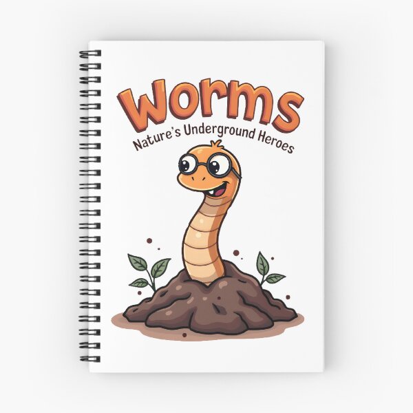 Item preview, Worms: Nature’s Underground Heroes designed and sold by Zilpa’s Prints.