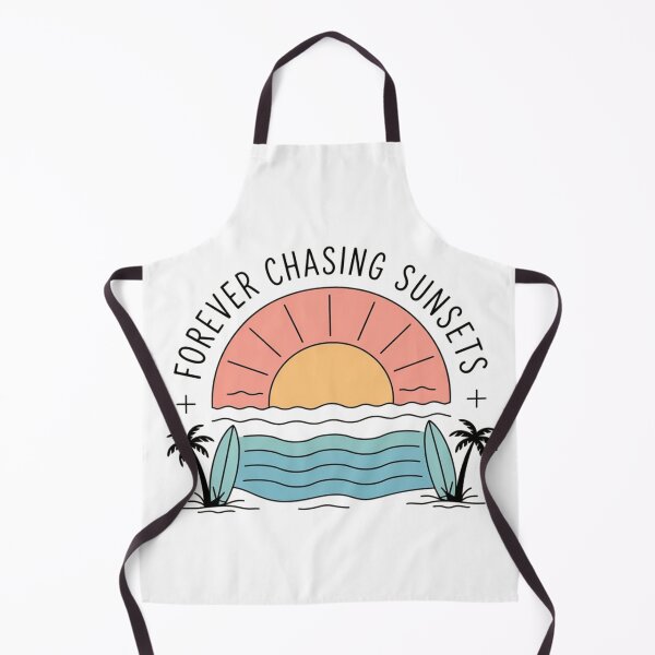 Item preview, Forever Chasing Sunsets – Aesthetic Tropical Beach Logo with Pastel Surf Vibes designed and sold by JOY STORE 45.