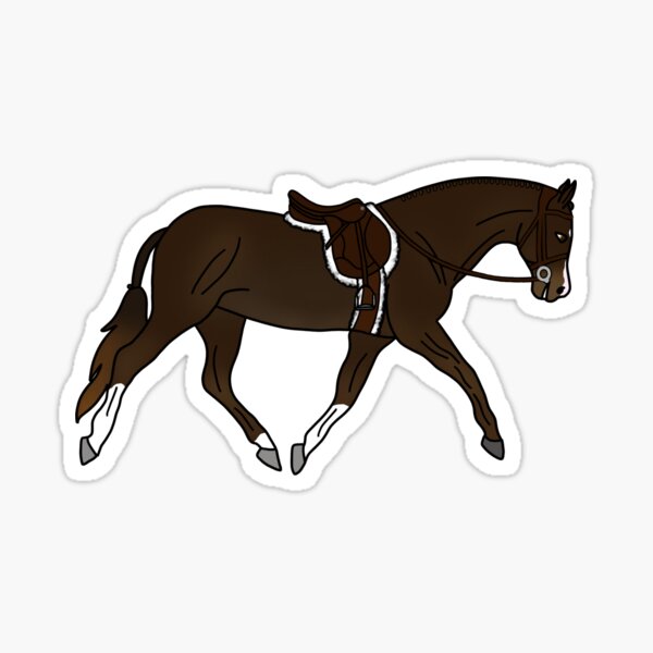 Aperçu de l'œuvre Cheval de chasse bai créée et vendue par Trotting Hooves.