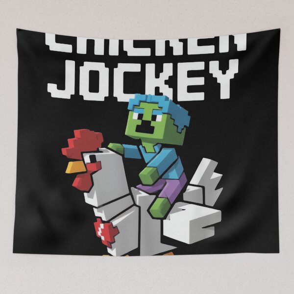 Item preview,  Chicken Jockey funny zombie riding chicken minecraft designed and sold by BrightNook.