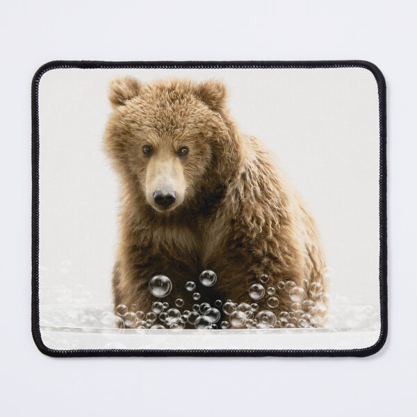 Item preview, Bear Cub in Bathtub, Neutral Print, Bear Bathing, Animals in Bathtub Art by Synplus designed and sold by synplus.