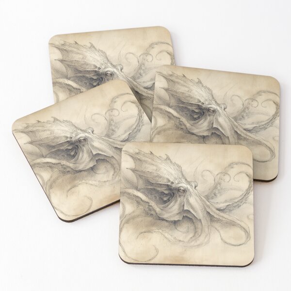 Item preview, Da Vinci style Kraken Sketch designed and sold by Boddicca.