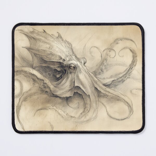 Item preview, Da Vinci style Kraken Sketch designed and sold by Boddicca.