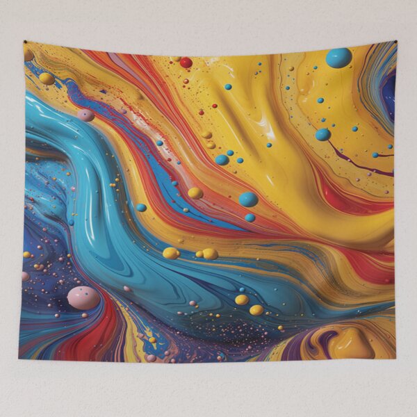 Item preview, Primary Color Fluid Pattern designed and sold by Smiling Collie Designs.