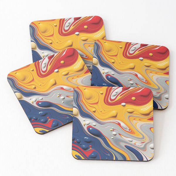 Item preview, Primary Color Fluid Pattern designed and sold by Smiling Collie Designs.